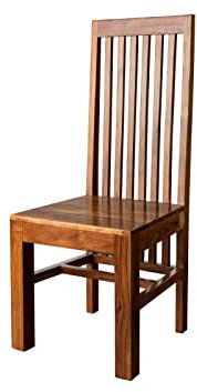 MASSIVMOEBEL24.DE | Oxford Stuhl aus Massivholz #25 | aus Akazienholz - Honig, lackiert | 45x46x109 cm | mit Rückenlehne | Holzstuhl Esszimmerstuhl Essstuhl | 1 Stück