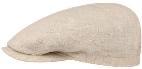 Stetson Belfast Schirmmütze Uni einfarbig Made in EU Herren Frühling Sommer Hellbeige 60 cm