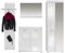 trendteam smart living - 4-teilige Garderobenkombination Garderobenmöbel - Garderobe - Amanda - Aufbaumaß (BxHxT) 233 x 195 x 38 cm - Farbe Weiß Hochglanz - 139391101
