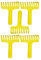 Rastrello a 9 denti in plastica, larghezza 22,9 cm, set di 5 rastrello