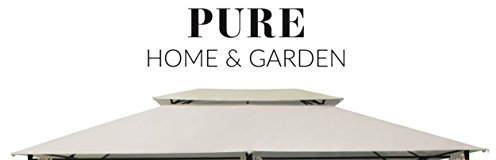 Pure Home & Garden Ersatzdach für Pavillon Elisa Natur, ca. 300 x 600 cm, wasserabweisend mit UV-Schutz 40 Plus
