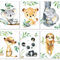 LALELU-Prints Abenteuerliche Safari: 6er Set Dschungel Elefant Kinderzimmer Poster - Deko für Jungen und Mädchen (Din A4 ohne Rahmen)