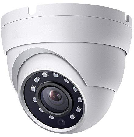 Cámara de seguridad de vigilancia CCTV Dome TVI AHD de 2 MP, ángulo de visión amplio de 100 °, cámara domo 1080P, visión nocturna de 65 pies, exterior, compatible con TVI AHD CVI DVR, carcasa de