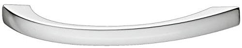 Gedotec Schrankgriff verchromt Möbelgriff 128 mm Bogengriff Küche - Minas | Stahl Chrom poliert | Vollmaterial massiv | eleganter Design Küchengriff | 1 Stück Kommoden-Griff mit Befestigungsmaterial