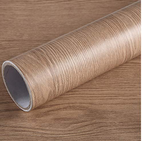 Waddllcor Wood Grain Contact Paper Shelf Liner Door Countertop Cabinet Drawer Sticker Decorative Wooden Self Adhesive Film for Furniture Table 15.7 x 78.7