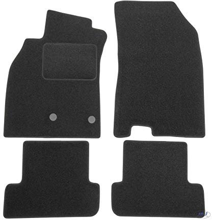 J&J AUTOMOTIVE | Tapis De Sol Noir Velours sur Mesure pour Megane 3 2008-2016, Base Antidérapante, Renforcée dans la Zone de la Pédale
