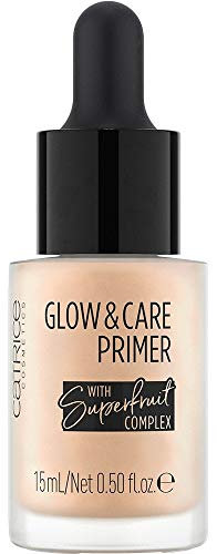 Catrice Glow & Care Primer, Grundierung, Nr. 010 Skin Power, nude, aufhellend, pflegend, feuchtigkeitsspendend, grundierend, strahlend, ohne Alkohol, ohne Parabene, Nanopartikel frei (15ml)