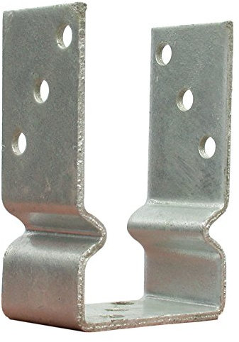 Pfostenträger U-Pfostenträger mit Wulst-Sicke Balkenträger Pfostenschuh Balkenschuh Pfostenanker feuerverzinkt Gabelweite 101 mm