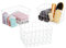 Relaxdays Storage Basket, 3x Set, Organiser, Wire, Metal, Cube, HxWxD: 15.5 x 28 x 20 cm, Office, Kitchen, White
