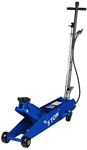 OTC HDJ5P 5-Ton Air/Hydraulic Service Jack - Long Chassis Design Features an 87 Reach and 5-7/8 to 22 Lifting Range; Requires 80-120 PSI Shop Air for Air-Assist