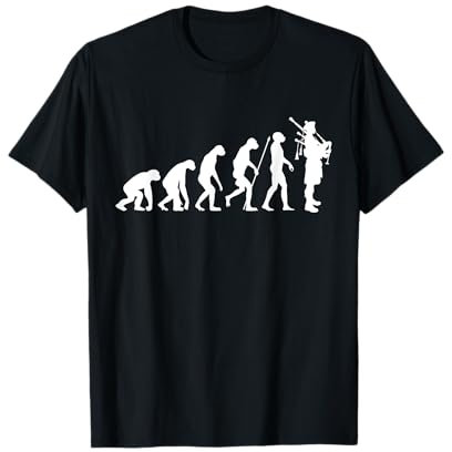 Dudelsack Evolution Dudelsackspieler Schottland Geschenk T-Shirt