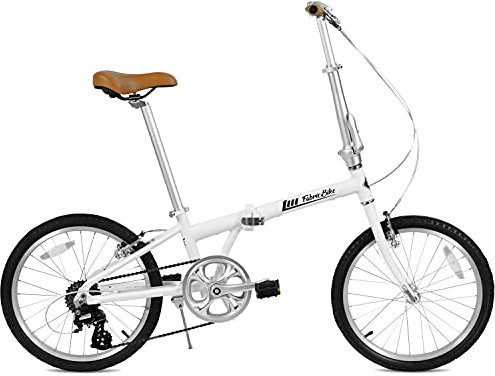 FabricBike Klappfahrrad, Alu-Rahmen, Single Speed, 3 Farben (Matte White 7 Speed)
