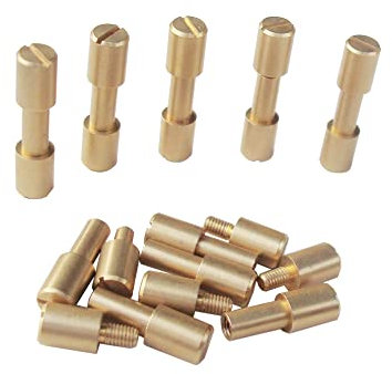 Bulloni Corby in ottone, rivetti EDC per coltelli e creatori a perno con perno a perno e viti fai da te, confezione da 10 (6 mm)