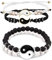 Forreen Yin Yang Armband - 4 Stück Verstellbare Schnur Pärchen Armband, Personalisiertes Tai Chi Taoist Symbol Freundschaftsarmband für Paare und Beste Freunde
