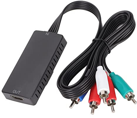 Bewinner Cable Convertidor de Componente a HDMI, Adaptador de Audio Y Video 1080P YPbPr a HDMI para PS2, para Xbox, Decodificador, DVD, Reproductor, Compatible con HDCP, HDMI1.3