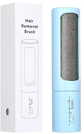 M&R,Pet Hair Remover Brush-Portable & Reusable Animal Hair Removal Brush for Dogs and Cats Easy to Clean Fixed Areas Pet Fur from Carpet, Furniture, Bed & Sofa and for Clothes and Car Seats (Blue)
