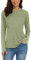 TACVASEN Women's Lightweight Hoodie UPF 50+ Sun Tops Long Sleeve UV Shirt Sports Running Hiking Tops Wheat Green