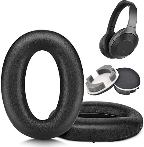 XBERSTAR Cuscinetti auricolari per Sony WH-1000XM3 (WH1000XM3) Cuffie di ricambio per cuffie auricolari con memory foam in pelle proteica (nero)