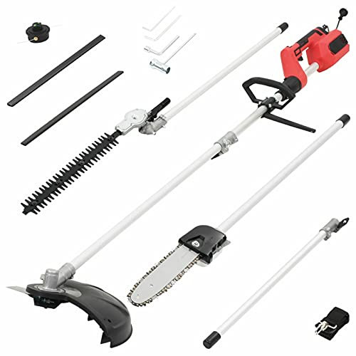 Tidyard 4-in-1 Mehrzweck-Elektro-Gartengeraet 900 W | inkl Heckenschere, Rasentrimmer, Bürstenschneider und Motors?genschere