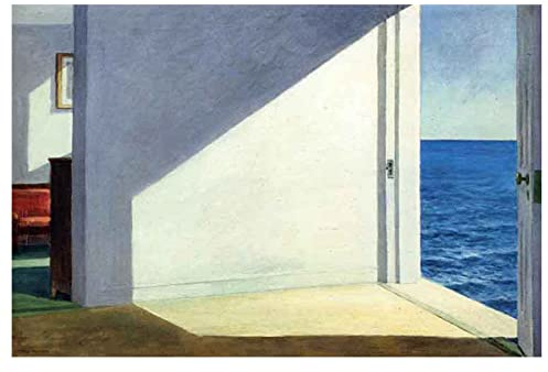 Edward Hopper《Zimmer am Meer》Wand Kunst Gemälde Wand Leinwand Kunst Poster und Drucke Wand Kunst Bilder für Wohnzimmer Hause decor（60x90cm） 24x35inch,Ungerahmt