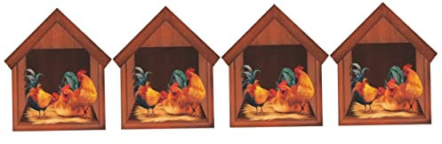 Abaodam 4stücke Adhesive Wall Sticker Cartoon Huhn Selbstklebendes Wandtattoo Für Kinderzimmer Langlebige Dekoration Für Babyzimmer Und Einfache Anwendung Und Entfernung Farbenfrohe