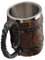 pologmase Taza para Beber vikinga | Cerveza Barril Madera imitación Vintage 550 ml | Taza cóctel Medieval Hecha a Mano, Taza Cerveza Doble Pared a Prueba Fugas con asa