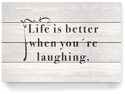 artboxONE Holzbild 60x40 cm Typografie Life is Better von Künstler luximage