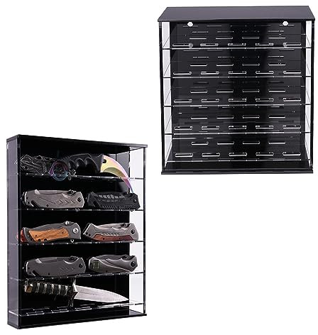 Présentoir à couteaux, présentoir à couteaux, présentoir à couteaux en acrylique, vitrine à couteaux, présentoir à couteaux de collection, convient à tous les couteaux de poche (Vitrine de couteau)
