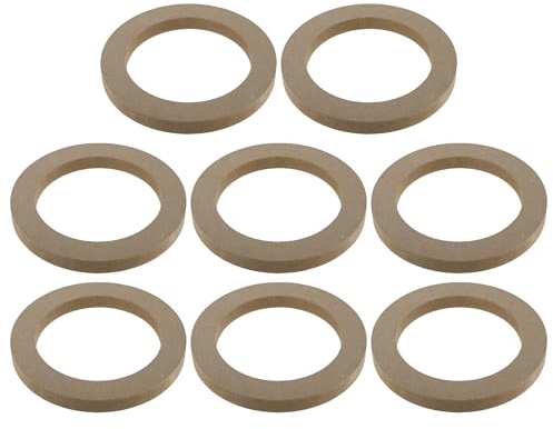 uxcell 8 Pcs Universal 5 Inch Speaker Subwoofer Mounting Spacer Rings Beige
