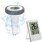 HENGBIRD Termómetro flotante para piscina, fácil de leer con temperatura interior, monitor de humedad, IP67, resistente al agua, para piscinas, bañeras, estanques