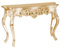 Konsole Gold von Hand gefertigte Verzierungen und Ornamente Konsole Sideboard Antik-Finish Luxuriös prunkvoll Barock Rokoko Repro Ablage 85 cm
