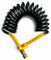MelTruck® Luftwendel Luftschlauch Druckluftschlauf Gelb Spiralschlauch 18Windungen 2x M16 4,5m