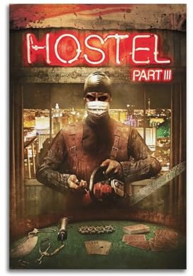 nzzmy Hostel – Teil III Poster, Vintage-Kunst, Raumdekoration, ästhetische Schlafzimmerdekoration, Leinwandposter für Schlafzimmer, 20 x 30 cm, ungerahmter Stil