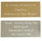 Engraved Plate Gold, Silver, or Black Self-Adhesive Plaque for Nameplates & Photo Frames Custom Fonts & Straight Shape Size (50 X 22mm)