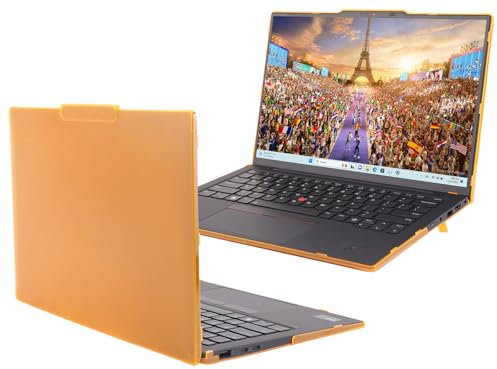 mCover Hard Case ONLY Compatible for 2024-2025 14 Lenovo ThinkPad X1 Carbon Gen 12 Windows Notebook PC (with 180-degree Hinge, NOT Fitting Any Other Lenovo Models) - Orange