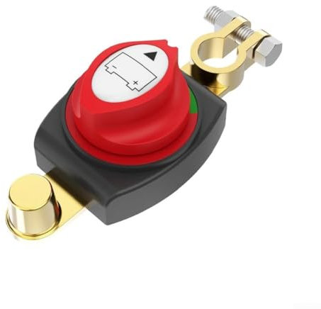 Zilimontt Heavy Duty Marine Battery Disconnect Switch Efficient Power Isolation 12V Battery Disconnect Switch Battery Isolator Switch For Car RV UTV Vehicle Boat Marine Battery Switch On Off