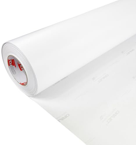 DecoMeister Lámina Adhesiva Para Muebles Vinilo Impermeable Blanco Mate Para Exterior Papel Autoadhesivo Para Cocina Mesa Encimera Película Decorativa Para Armario Puerta En Rollo 105 x 50 cm