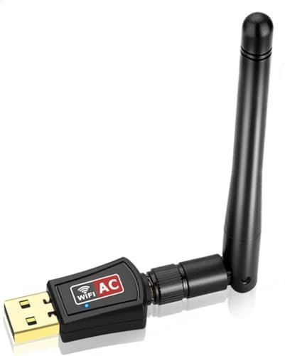 RUOVXWU Wifi Dongle, USB Wifi Dongle for PC High Speed 600Mbps Adapter Dual Band High Speed Internet 2.4/5GHz USB Wifi Computer Internet Adapter for PC/Desktop/Tablet/Laptop