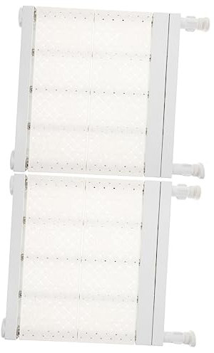 Verstellbares Regal mit 2 Fächern, mit Spannstangen, Teleskop-Aufbewahrungs-Trennwänden für Schule, Spind oder Schrank, ABS, Weiß