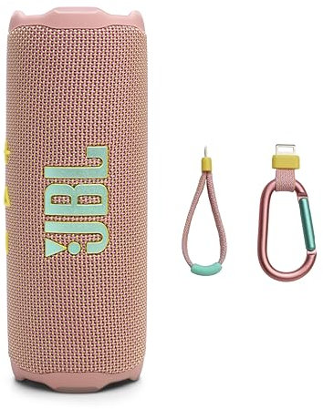 JBL Flip 7 - Portable Waterproof and Drop-Proof Speaker, Bold Pro Sound with AI Sound Boost, 16Hrs of Playtime, and PushLock System with Interchangeable Accessories (Pink)