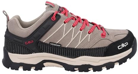 CMP Kids Rigel Low Trekking Shoes Wp Hiking, Deserto-Carminio, 47 EU, Deserto Carminio, 31 EU