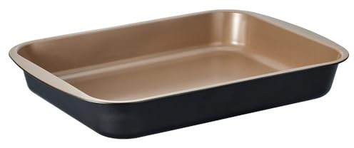 Stanley Rogers Ceramabake Roasting Healthy Non-Stick Ceramic Oven Tray, Bake Without PFAS, PTFE, PFOS, PFOA, Cadmium & Lead, Ideal for Veggies and Family Roasts, 33x23x5.5cm