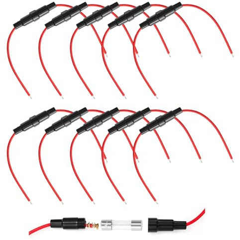 5 X 20 mm AGC Porte Fusible, Inline Fuse, Support Fusible, Verre (Pack De 10)