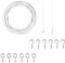 WSeltrium 10M Câble Rideau Blanc, Kit Suspension Rideaux et Douche, Métal et PVC, Montage Tension, Blanc