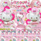 81 Pcs Decorazioni Compleanno Kitty, Kitty Compleanno, Palloncini Kitty Compleanno, Striscione Compleanno Kitty, Decorazione Rosa Compleanno, Adatto per Decorazioni a Tema Compleanno