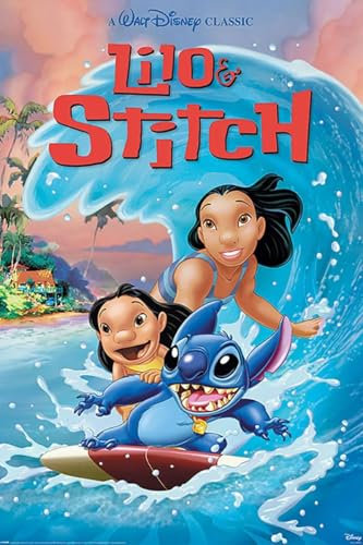 Lilo and Stitch (Wave Surf) Maxi-Poster, laminiert
