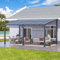 YODOLLA Pergola Aluminium 2.4 x 4.8 m – Pergola Jardin Exterieur - Toit Incliné pour Ombre - Résistant aux UV & Intempéries - Noir