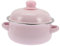 VINTORKY Olla Esmaltada para Estofado 1.1L Dos Asas y Tapa Olla de Cerámica para Cocinar Utensilios de Cocina para Estufa de Gas para Hacer Sopa y Guisos