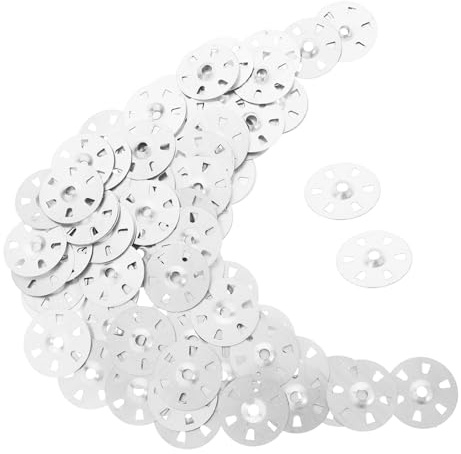 Gipsplatten Befestigungsscheiben Eisen Verzinkte 100 Stück | Metallausführung, Silberfarbene Oberfläche, für Heim und Selbstgemacht, Sicherer Sitz, Einfach zu Montieren