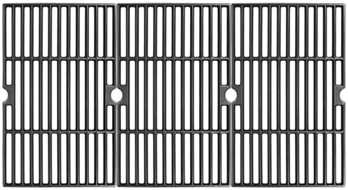 GFTIME Gusseisen Grillrost 41,3 x 25 cm, Massiver Gussrost für Gas- & Holzkohlegrill, Universal Grillroste Ersatz, 3 Stück